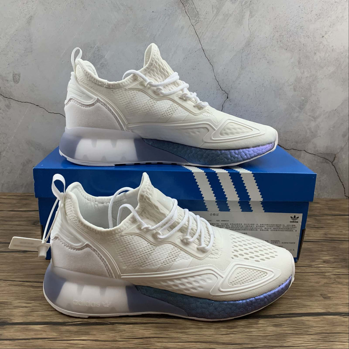 Adidas ZX 2K Boost White White Blue Violet Met. FV2928 – juanma-shop