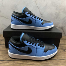 Cargar imagen en el visor de la galería, Air Jordan 1 Low University Blue Black-White 553558 403
