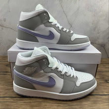 Cargar imagen en el visor de la galería, Air Jordan 1 Mid White Gray Blue (2021) BQ6472-105