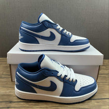 Cargar imagen en el visor de la galería, Air Jordan 1 Low White Dk. Marina Blue-White DC0774-114