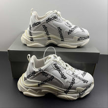 Cargar imagen en el visor de la galería, Balenciaga Tripe S Logotype White Black