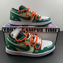Cargar imagen en el visor de la galería, Air Jordan 1 Low “Youth Campus Time” Green White Orange 553558-062