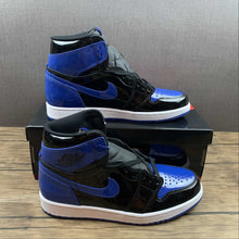 Cargar imagen en el visor de la galería, Air Jordan 1 Retro High OG Leather Patent Royal Dark Blue Black 555088-400