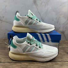 Cargar imagen en el visor de la galería, Adidas ZX 2K Boost Crystal White Grey One Hi-Res Green FX4172