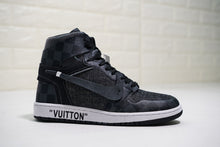 Cargar imagen en el visor de la galería, Air Jordan 1 High OG NRG OW Louis Vuitton Black Steel Grey Grid AO0818-001