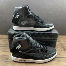 Cargar imagen en el visor de la galería, Air Jordan 1 High OG SE NRG OW Louis Vuitton Black Steel Grey Grid AO0818-001
