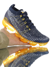 Cargar imagen en el visor de la galería, Air VaporMax Flyknit 3.0 Noche Azul Gris Blanco Brillante Naranja