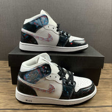 Cargar imagen en el visor de la galería, Air Jordan 1 Mid SE (GS) White Bright Crimson-Blue Hero 2021 BQ6931-114
