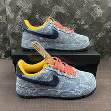 Cargar imagen en el visor de la galería, Air Force 1 Levi´s Denim-Obsidian-Dark-Sulfur CV0670-447