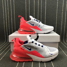 Cargar imagen en el visor de la galería, Air Max 270 White-Dark Blue-Sun Red-Black Metal-Silver