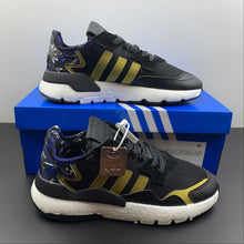 Cargar imagen en el visor de la galería, Adidas Nite Jogger Black Gold Blue FW6711