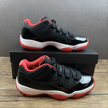Cargar imagen en el visor de la galería, Air Jordan 11 Retro Low Black True Red-White 528895-012