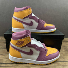 Cargar imagen en el visor de la galería, Air Jordan 1 High OG White Purple Yellow (2021) 555088-706