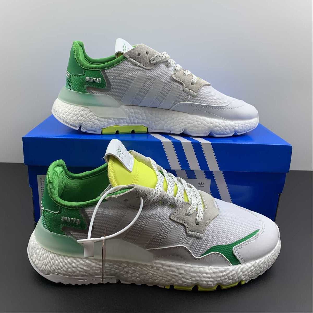 Adidas Nite Jogger White Green Yellow Metallic Silver CG6199