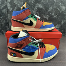 Cargar imagen en el visor de la galería, Air Jordan 1 Mid Fearless Blue Red Black CU2805-100