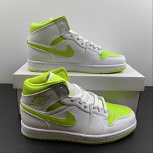 Cargar imagen en el visor de la galería, Air Jordan 1 Mid White Atomic Green White (2022) BQ6472-131