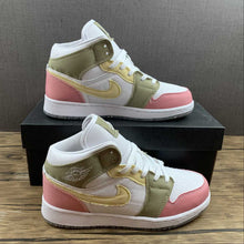 Cargar imagen en el visor de la galería, Air Jordan 1 Mid SE GS White Vivid Green DJ0338-100