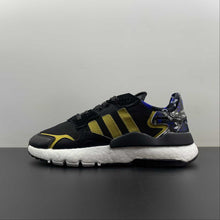 Cargar imagen en el visor de la galería, Adidas Nite Jogger Black Gold Blue FW6711