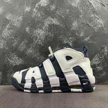 Cargar imagen en el visor de la galería, Air More Uptempo White Mid Navy Metallic Gold University 414962-104