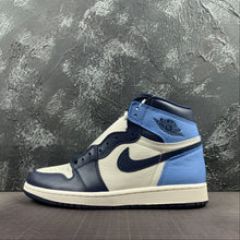 Cargar imagen en el visor de la galería, Air Jordan 1 Retro High OG Sail Obsidian-University Blue 555088-140