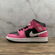 Cargar imagen en el visor de la galería, Air Jordan 1 Mid (GS) Black-White-Pinksicle 555112-002