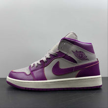 Cargar imagen en el visor de la galería, Air Jordan 1 Mid Amethyst Ash Red Plum Sail BQ6472 501