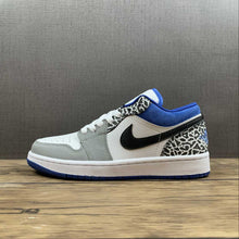 Cargar imagen en el visor de la galería, Air Jordan 1 Low White Grey-True Blue Black DM1199-140
