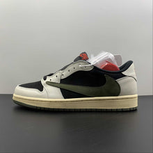Cargar imagen en el visor de la galería, Air Jordan 1 Retro Low OG SP “Travis Scott” Black White Army Green DZ4137-106