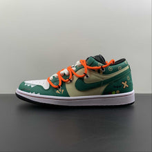 Cargar imagen en el visor de la galería, Air Jordan 1 Low “Youth Campus Time” Green White Orange 553558-062