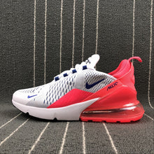 Cargar imagen en el visor de la galería, Air Max 270 White-Dark Blue-Sun Red-Black Metal-Silver