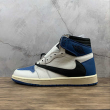 Cargar imagen en el visor de la galería, Air Jordan 1 High OG SP Sail Black-Mltry Blue-Shy Pnk MNJDLS-642