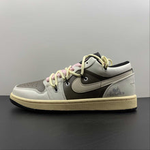 Cargar imagen en el visor de la galería, Air Jordan 1 Low “Made With Love” Grey Brown 553558-062