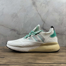 Cargar imagen en el visor de la galería, Adidas ZX 2K Boost Crystal White Grey One Hi-Res Green FX4172