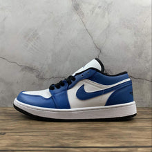 Cargar imagen en el visor de la galería, Air Jordan 1 Low Blue White Black 553558-124