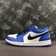Cargar imagen en el visor de la galería, Air Jordan 1 Low Hyper Royal Orange Peel-White 553558-401