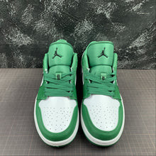Cargar imagen en el visor de la galería, Air Jordan 1 Low Pine Green Black White 553558-301
