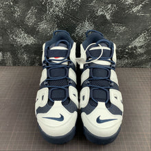 Cargar imagen en el visor de la galería, Air More Uptempo White Mid Navy Metallic Gold University 414962-104