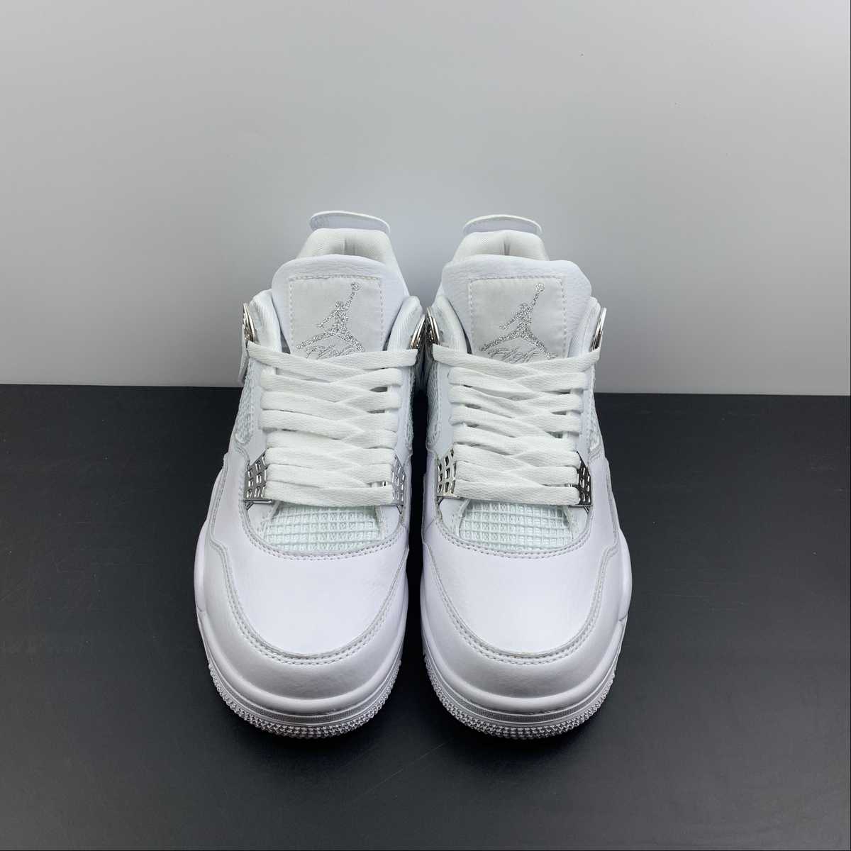 metallic white jordan 4