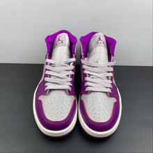 Cargar imagen en el visor de la galería, Air Jordan 1 Mid Amethyst Ash Red Plum Sail BQ6472 501