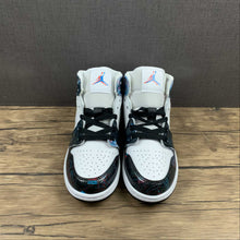 Cargar imagen en el visor de la galería, Air Jordan 1 Mid SE (GS) White Bright Crimson-Blue Hero 2021 BQ6931-114