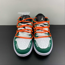 Cargar imagen en el visor de la galería, Air Jordan 1 Low “Youth Campus Time” Green White Orange 553558-062