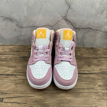 Cargar imagen en el visor de la galería, Air Jordan 1 Mid SE (GS) Lt Arctic Pink University Gold 2021 DC9517-600