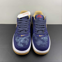 Cargar imagen en el visor de la galería, Air Force 1 07 Low Denim Blue Brown White Gold DD1259-400