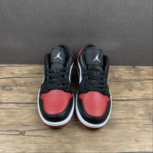 Cargar imagen en el visor de la galería, Air Jordan 1 Low “Bred Toe” Gym Red Black-White 553558-612
