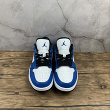Cargar imagen en el visor de la galería, Air Jordan 1 Low Blue White Black 553558-124