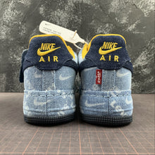 Cargar imagen en el visor de la galería, Air Force 1 Levi´s Denim-Obsidian-Dark-Sulfur CV0670-447
