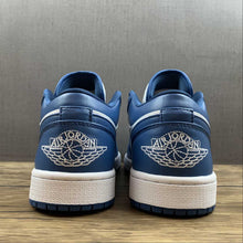 Cargar imagen en el visor de la galería, Air Jordan 1 Low White Dk. Marina Blue-White DC0774-114