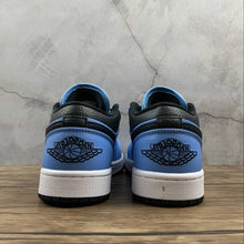 Cargar imagen en el visor de la galería, Air Jordan 1 Low University Blue Black-White 553558 403