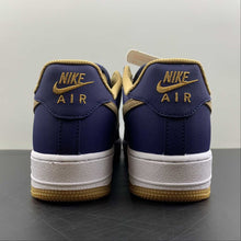 Cargar imagen en el visor de la galería, Air Force 1 07 Low Denim Blue Brown White Gold DD1259-400