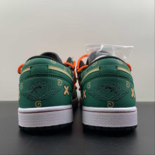 Cargar imagen en el visor de la galería, Air Jordan 1 Low “Youth Campus Time” Green White Orange 553558-062